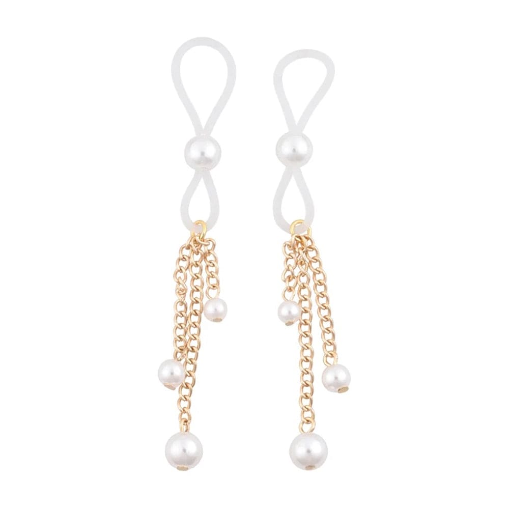 Sportsheets® Sex & Mischief® Pearl Nipple Ties - White