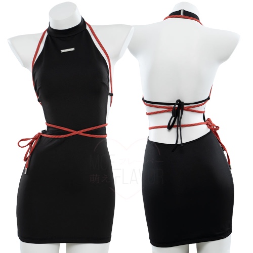 Kill Shibari Crossed Out Dress - Black / S/M
