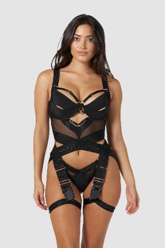 Livia Intimates Basque (Set) - Black | 12 / DD