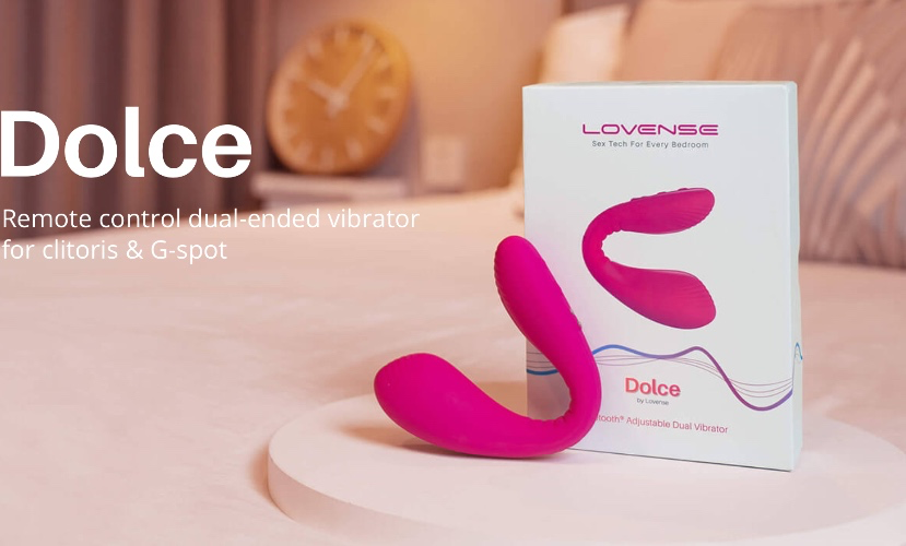 Dolce by Lovense: Bluetooth adjustable dual clit & G-spot vibrator!