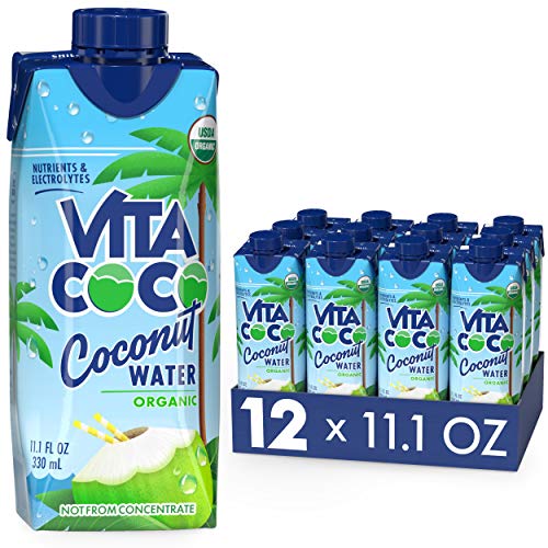 Vita Coco Coconut Water, Pure Organic | Refreshing Coconut Taste | Natural Electrolytes | Vital Nutrients | 11.1 Oz (Pack Of 12) - Original - 11.1 Fl Oz (Pack of 12)