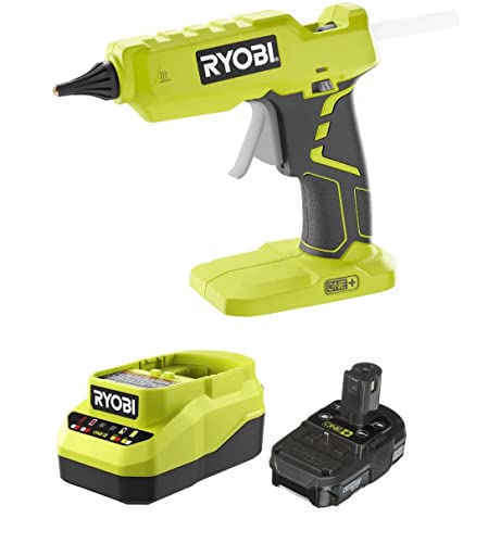Ryobi 18-Volt ONE+ Cordless Full Size Glue Gun with Charger and 18-Volt ONE+ Lithium-Ion Battery (Bundle)