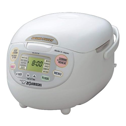 Zojirushi Neuro Fuzzy 10-Cup Rice Cooker and Warmer (Premium White) - 10-Cup uncooked rice