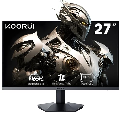 KOORUI Gaming Monitor, 27 inch, 165Hz, 1ms