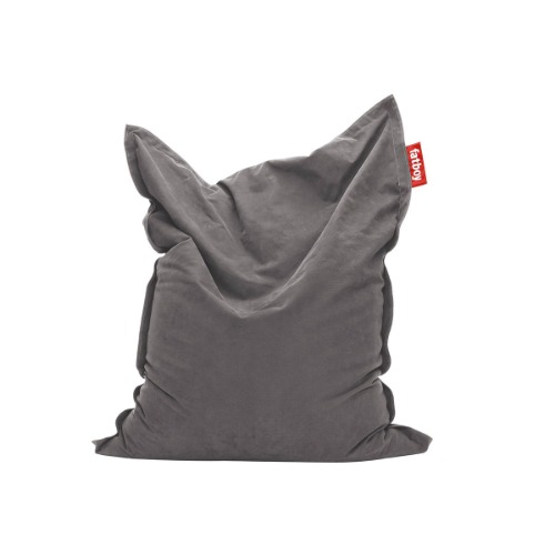 Fatboy Original Stonewashed Sitzsack - Indoor Beanbag aus Baumwolle - Sitzkissen Grau - Für Erwachsene und Kinder - 180 x 140 cm - Gray