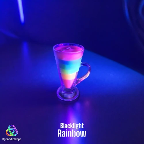 8 oz Glass - Blacklight Rainbow