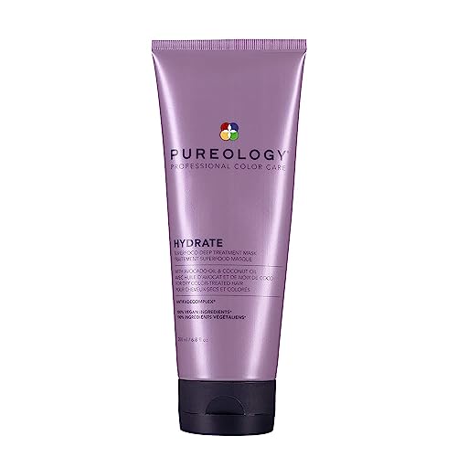 Pureology Hydrate, Superfood Deep Treatment Hair Mask, For Medium to Thick Dry, Colour Treated Hair, Vegan Formulas, Sulphate Free for a Gentle Cleanse, 200 ml