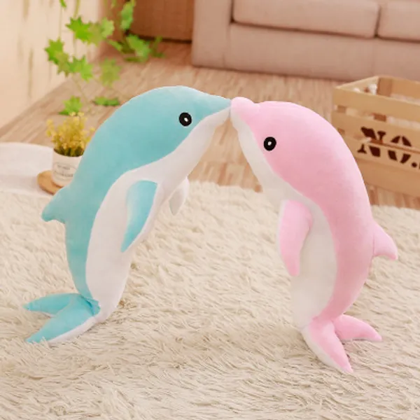 2.97US $ 15% de réduction|Jolis jouets en peluche de dauphin de 30cm, poupées animales douces et mignonnes, décoration de canapé, coussin d'oreiller pour bébé, cadeaux pour enfants, nouvelle collection | AliExpress