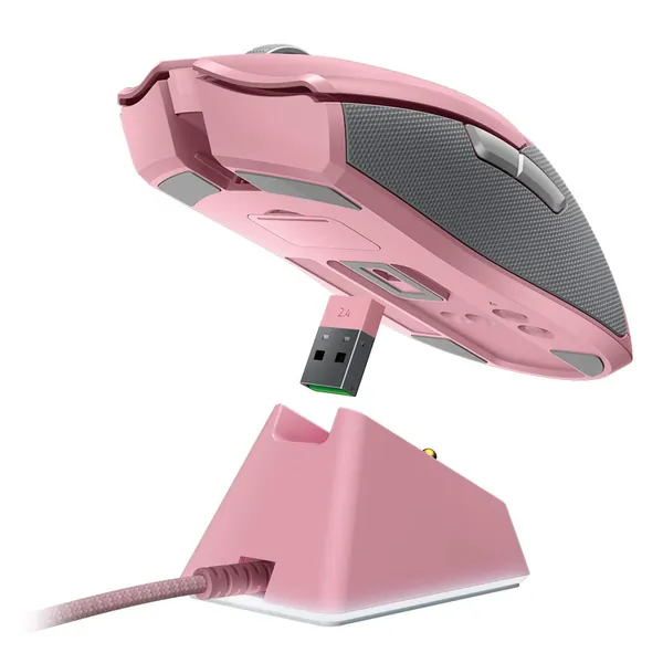 Razer Viper Ultimate avec Station de Charge - Souris Gaming sans Fil (ambidextre, câblée avec capteur Optique (16000 PPP) et commutateurs de souri, avec éclairage Couleur RVB) Quartz