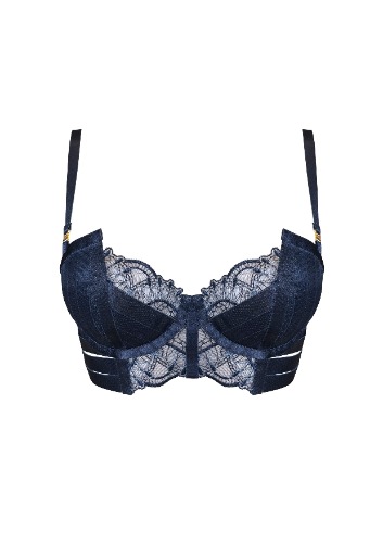 Mari Panelled Bodice Bra | Navy / M