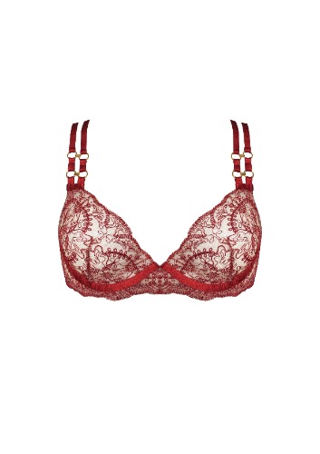 Cymatic Plunge Wire Bra | Burnt Red
