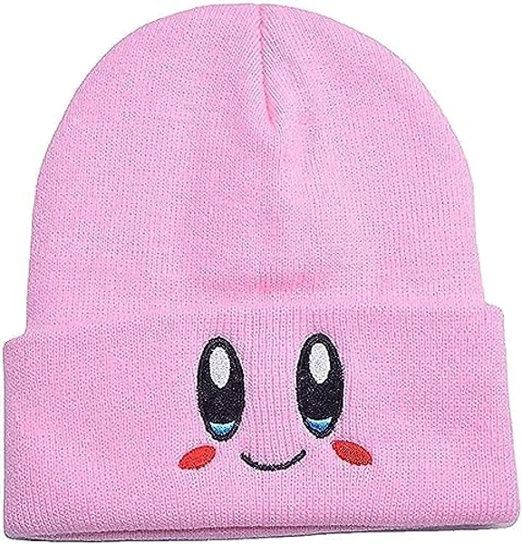 Generic Kirby Beanie Adult Size Anime Hat Accessory Pink Kawaii, Medium-Large