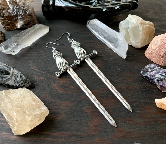 Long Sword Earrings