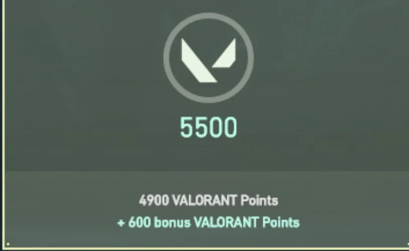 5500 Valorant Points