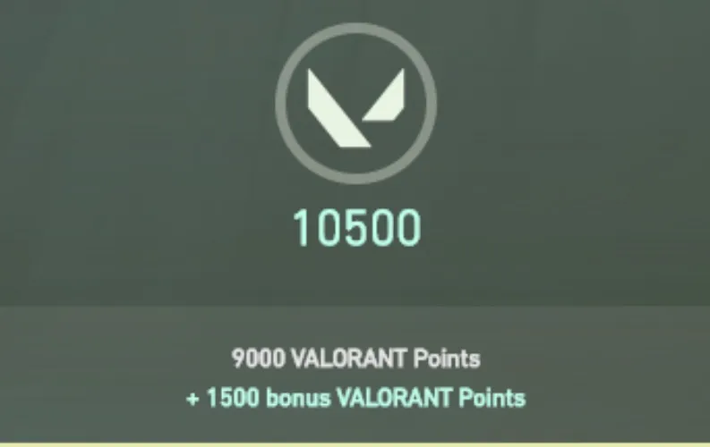 10500 Valorant Points 