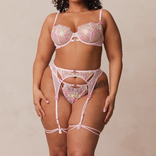 Liana Intimates String et Porte-Jarretelles (Ensemble) - Rose | M