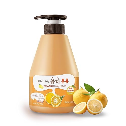 WELCOS KWAILNARA Yuja Milk Body Lotion – Korean Lotion for Bright, Even-Toned Skin 560 g / 19.75 Fl. oz - Yuja - 19.75 Fl Oz (Pack of 1)