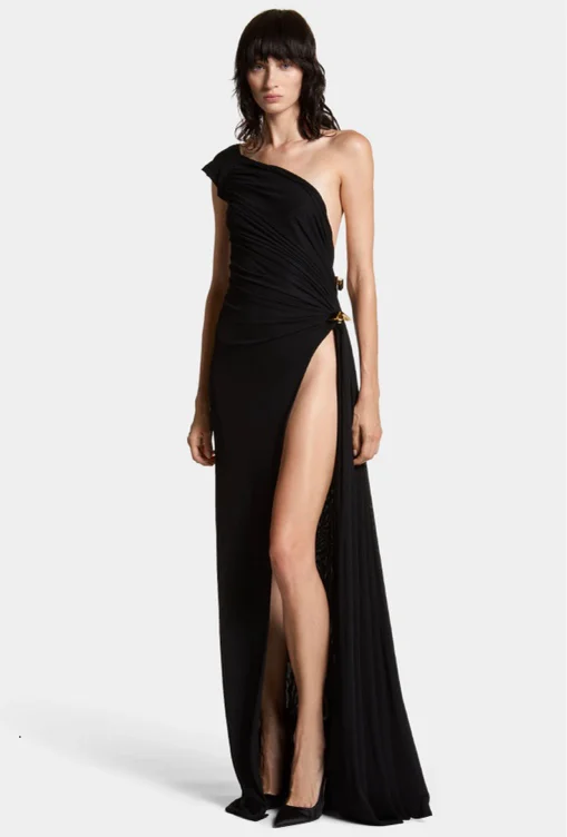 One Shoulder Jersey Dress