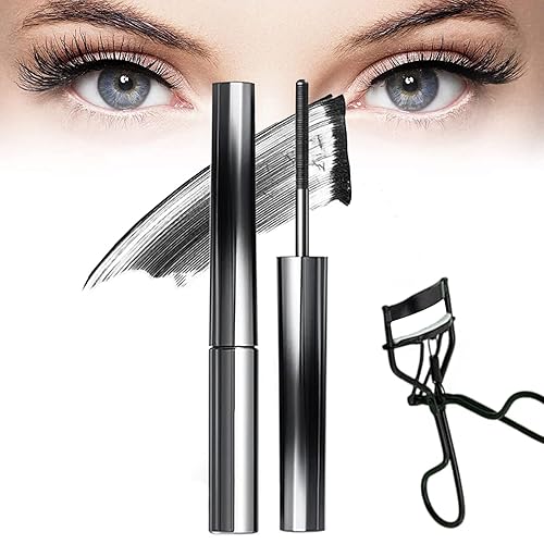 Judy Doll Mascara, Judy Doll Mascara, Judy Doll - 3D Curling Eyelash Iron Mascara, Judy Doll Iron Brush Mascara Waterproof, Natural Thickening Lengthening Long Lasting Bristleless Mascara (1PCS) - 1PCS