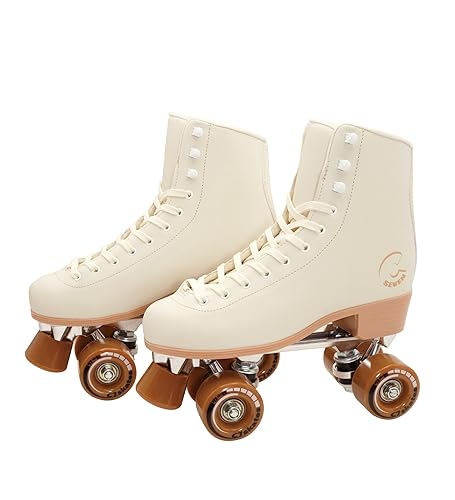 C SEVEN C7skates Cute Roller Skates for Girls and Adults - Vanilla Ice Cream - Women's 7 / Youth 6 / Men's 6