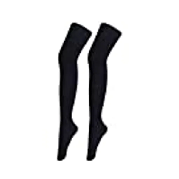 Bestjybt Women Long Thigh High Socks Cotton Over the Knee Socks