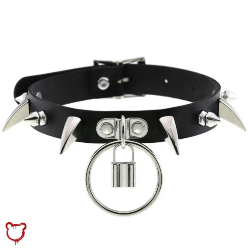 'Fierce Spike Choker in Black'