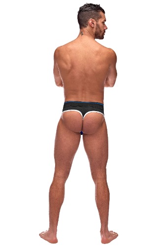 Men's Lingerie - Retro Sport Panel Thong - L- XL