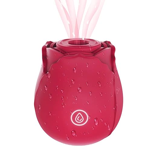 Rose Toy for Women, Washable and Rechargeable Licking Pleasure for Women Sex Relaxing Toys Mini Rose Sucking Toy for Women 10 Modes MF1