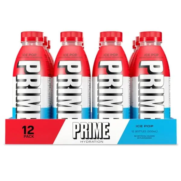 PRIME Hydration Ice Pop Drink, 12 x 500ml