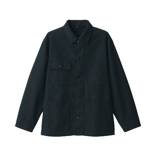 Men's Kapok Blend Canvas Coverall Jacket | Black / L
