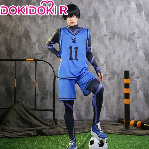 DokiDoki-R Anime Blue Lock Cosplay Costume Isagi Yoichi / Chigiri Hyoma / Kunigami Rensuke / Bachira Meguru Jersey | M-Isagi Yoichi-PRESALE