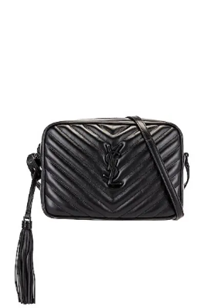 Saint Laurent Medium Lou Monogramme Bag in Black | FWRD