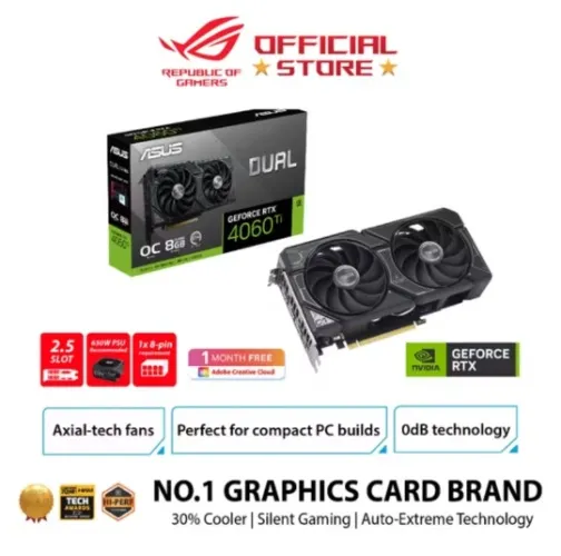 Option 1: ASUS Dual GeForce RTX™ 4060 Ti 8GB