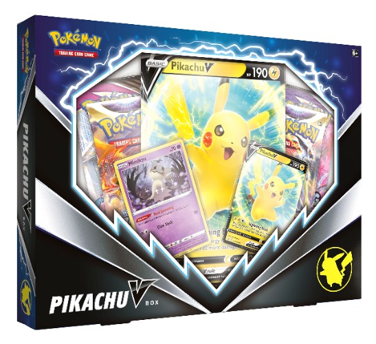 Pokémon TCG: Pikachu V Box (2 Foil Promo Cards, 1 Foil Oversize Card & 4 Booster Packs)