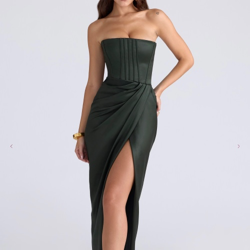 Carelle Forest Green Maxi Dress