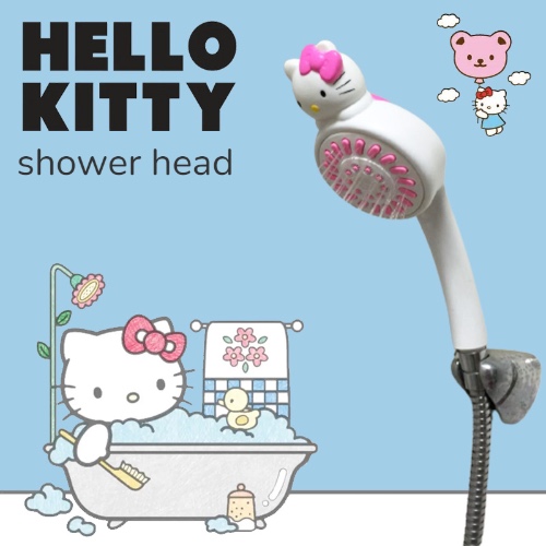 Hello Kitty High Pressure Water Saving Rainfall bath Shower Head Bathroom Accessories cute cartoon Showerhead kid daily supplies