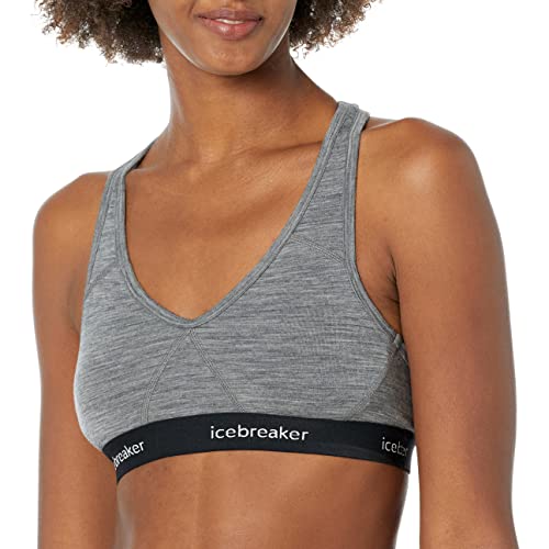 Icebreaker Women's Sprite Racerback Sports Bra - X-Large - Gritstone Hthr
