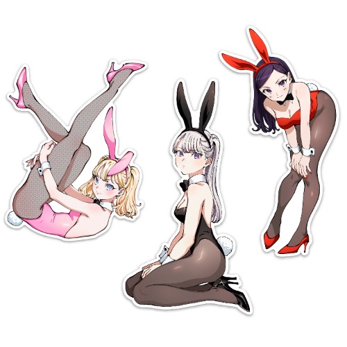 Bunny Girls Stickers 3 Pack