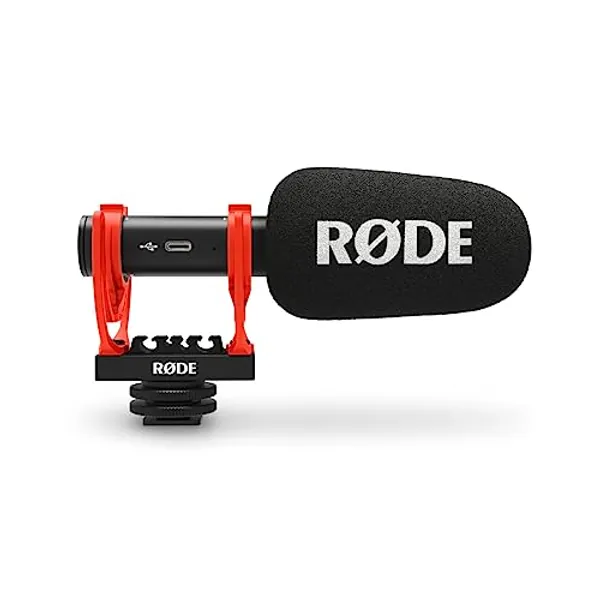 RØDE VideoMic GO II Ultra-compact and Lightweight Shotgun Microphone with USB Audio for Filmmaking, Content Creation, Location Recording, Voice Overs, Podcasting and Video Calls