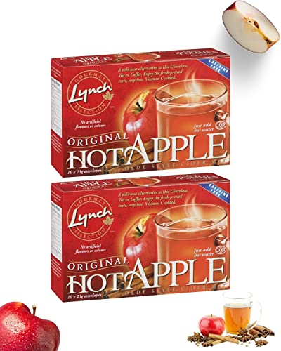 Lynch Original Hot Apple Cider Drink Mix, 2 Pack (10 Pouches in Each Box)