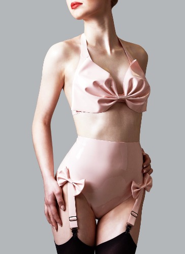 Latex Sindy Lingerie Set | XS / Baby Pink
