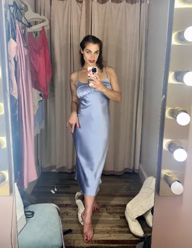 Ruched Bust Dress | cloud / m