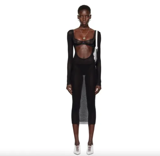 Jean Paul Gaultier Brown Shayne Oliver Edition Midi Dress