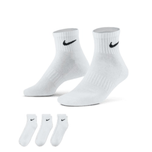 Nike Everyday Cushioned Training Ankle Socks (3 Pairs) / S