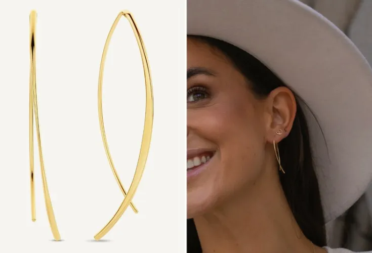 Jackie 14K Gold Jackie JKE23.359 Dames Oorhangers Goud 4cm • Goud • de Bijenkorf