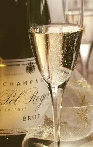 A glass of champagne