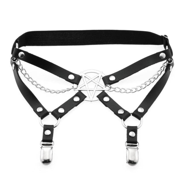 Pentagram Strap Thigh Harness