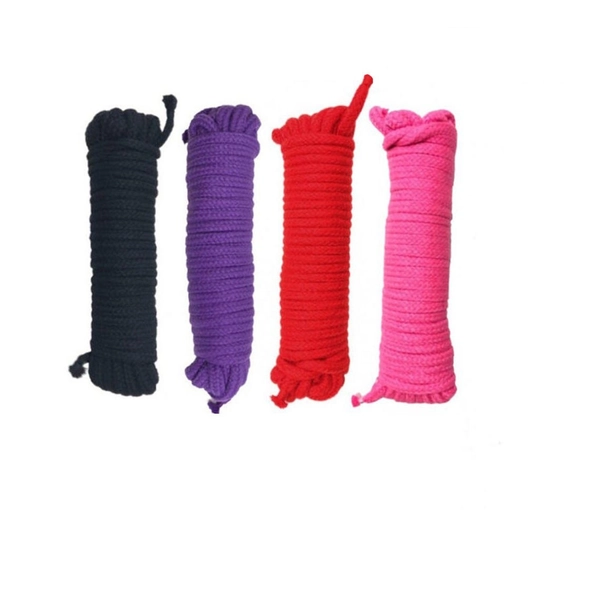 Shibari Rope - Multiple Colours | 10 meters / 32.8 ft | 7mm Diameter | Soft Cotton Bondage Rope | Adult Sex BDSM Toys