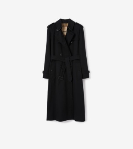Long Waterloo Heritage Trench Coat in Black - Women | Burberry® Official