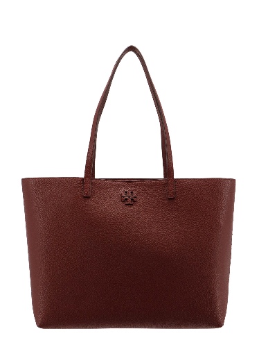 Leather shoulder bag with embossed logo - OS